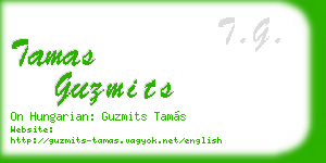 tamas guzmits business card